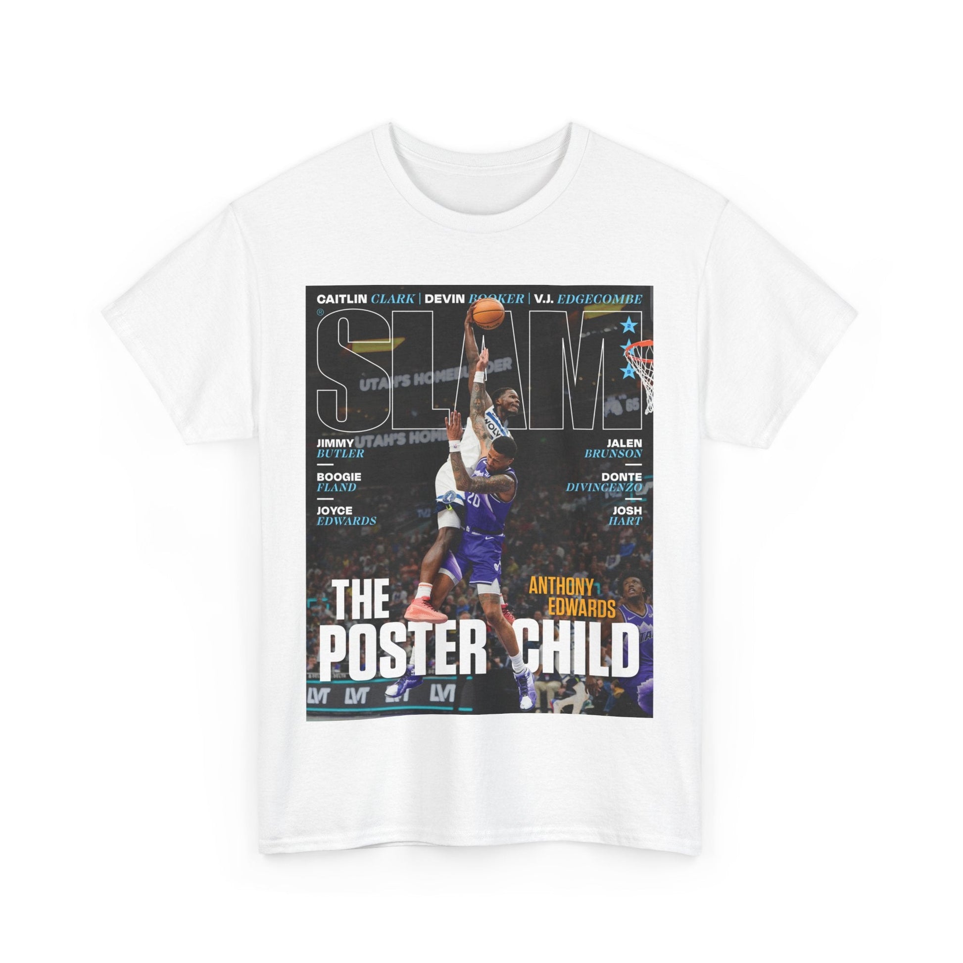 Anthony Edwards Minnesota Timberwolves NBA Slam Cover T-Shirt - RetroTeeShop