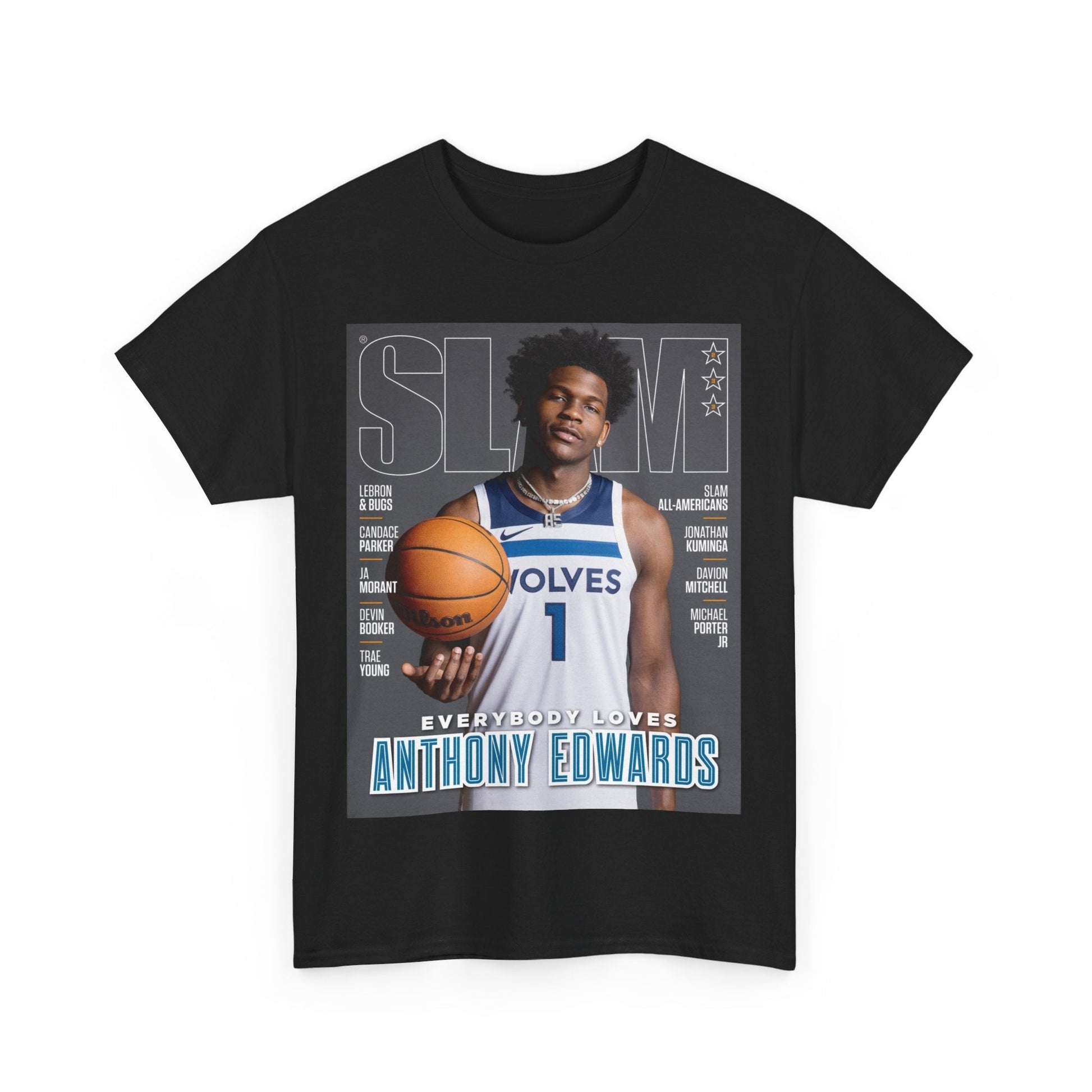 Anthony Edwards Timberwolves Slam Cover T-Shirt - RetroTeeShop