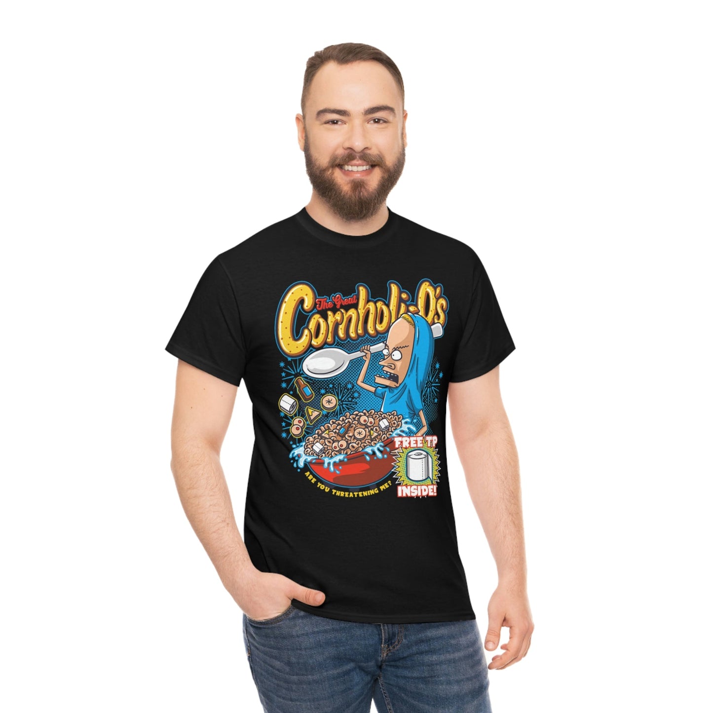 Beavis and Butt-Head Cornholi-O's Cereal T-Shirt - RetroTeeShop