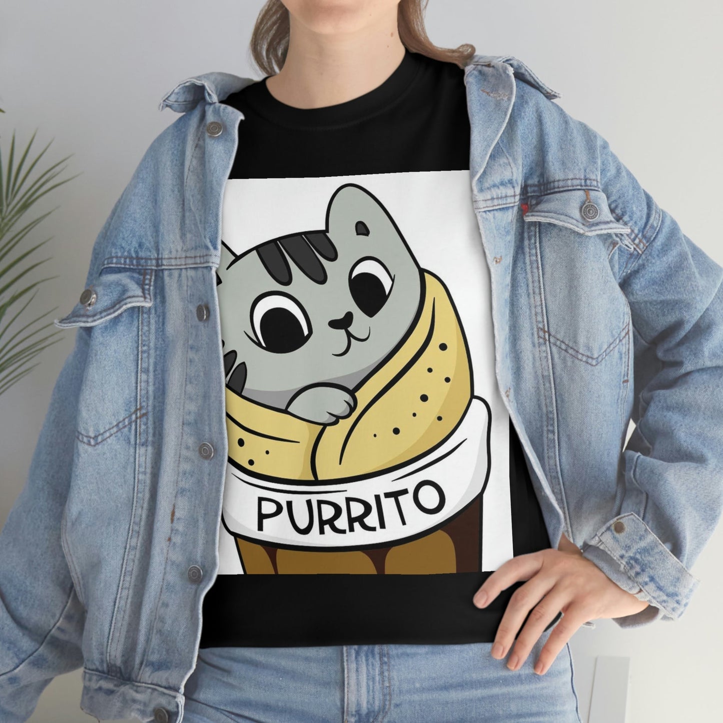 Cat Burrito Purrito T-Shirt - RetroTeeShop
