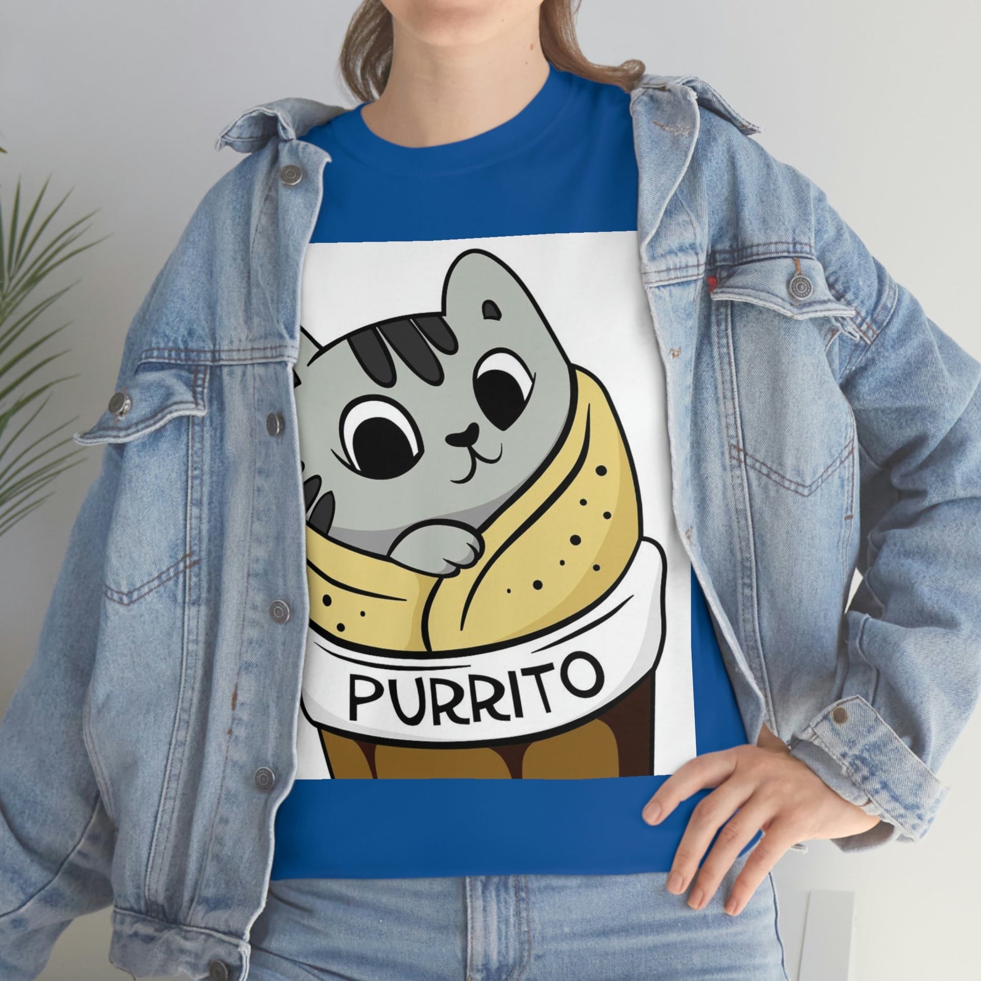 Cat Burrito Purrito T-Shirt - RetroTeeShop