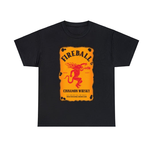 Fireball Cinnamon Whiskey Essential Logo T-Shirt- RetroTeeShop