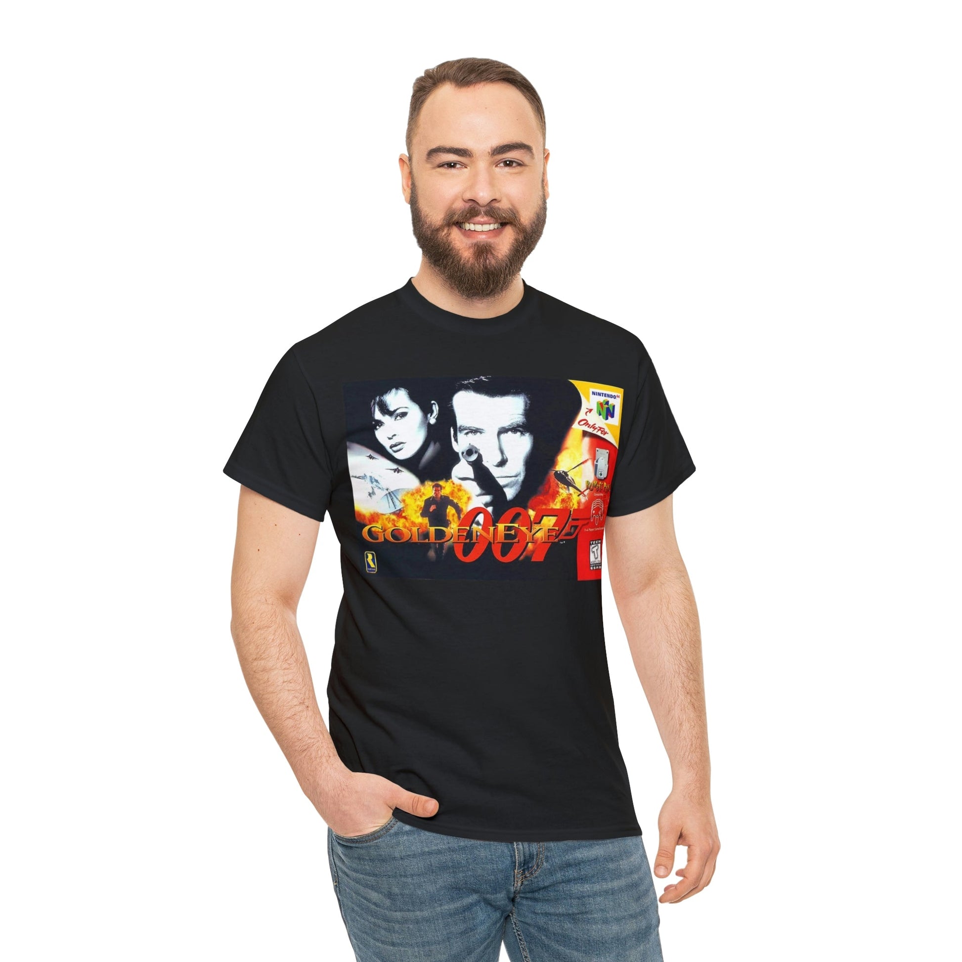 Goldeneye 007 N64 Video Game Box Art T-Shirt - RetroTeeShop