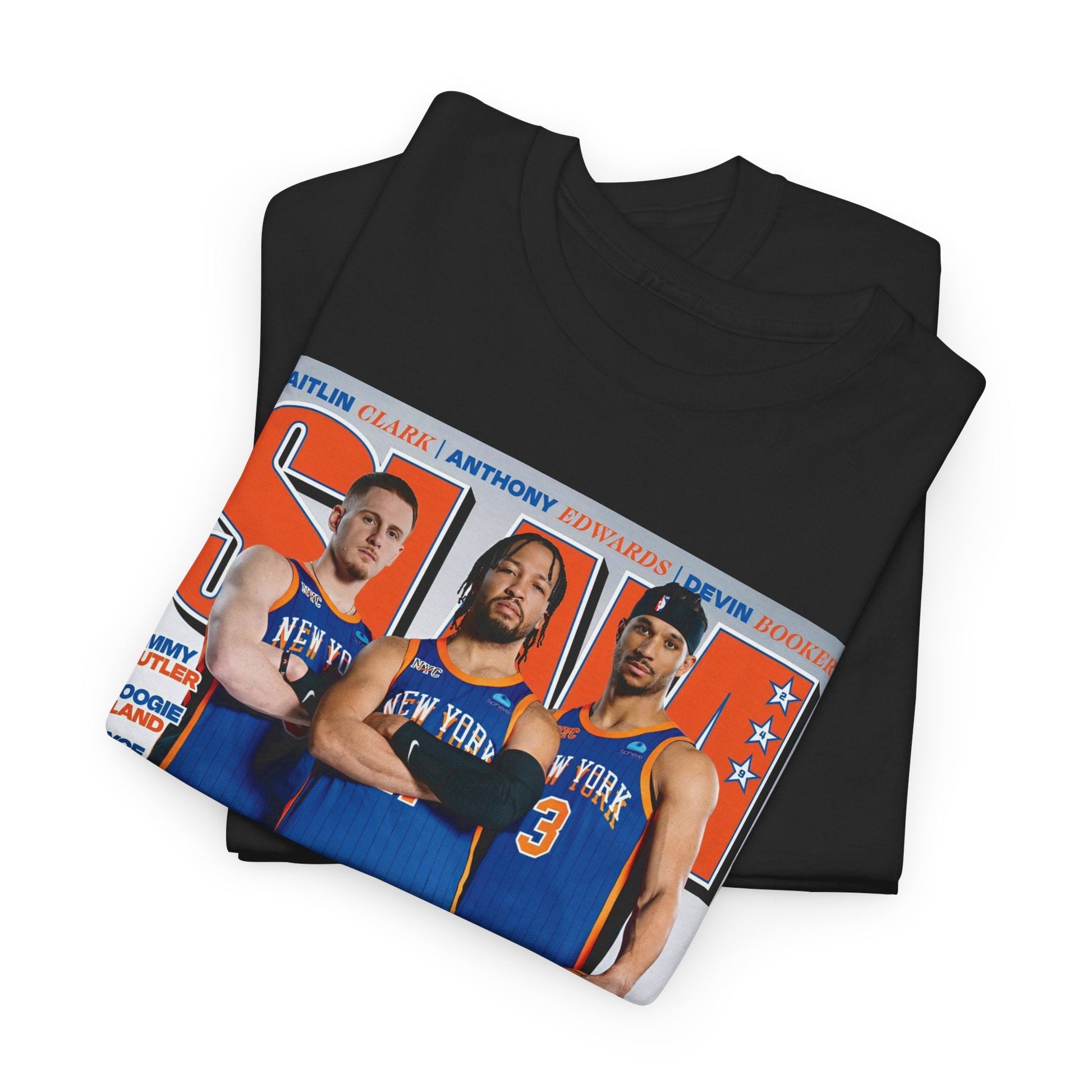 Jalen Brunson Josh Hart Donte DiVincenzo New York Knicks NBA Slam Cover T-Shirt - RetroTeeShop