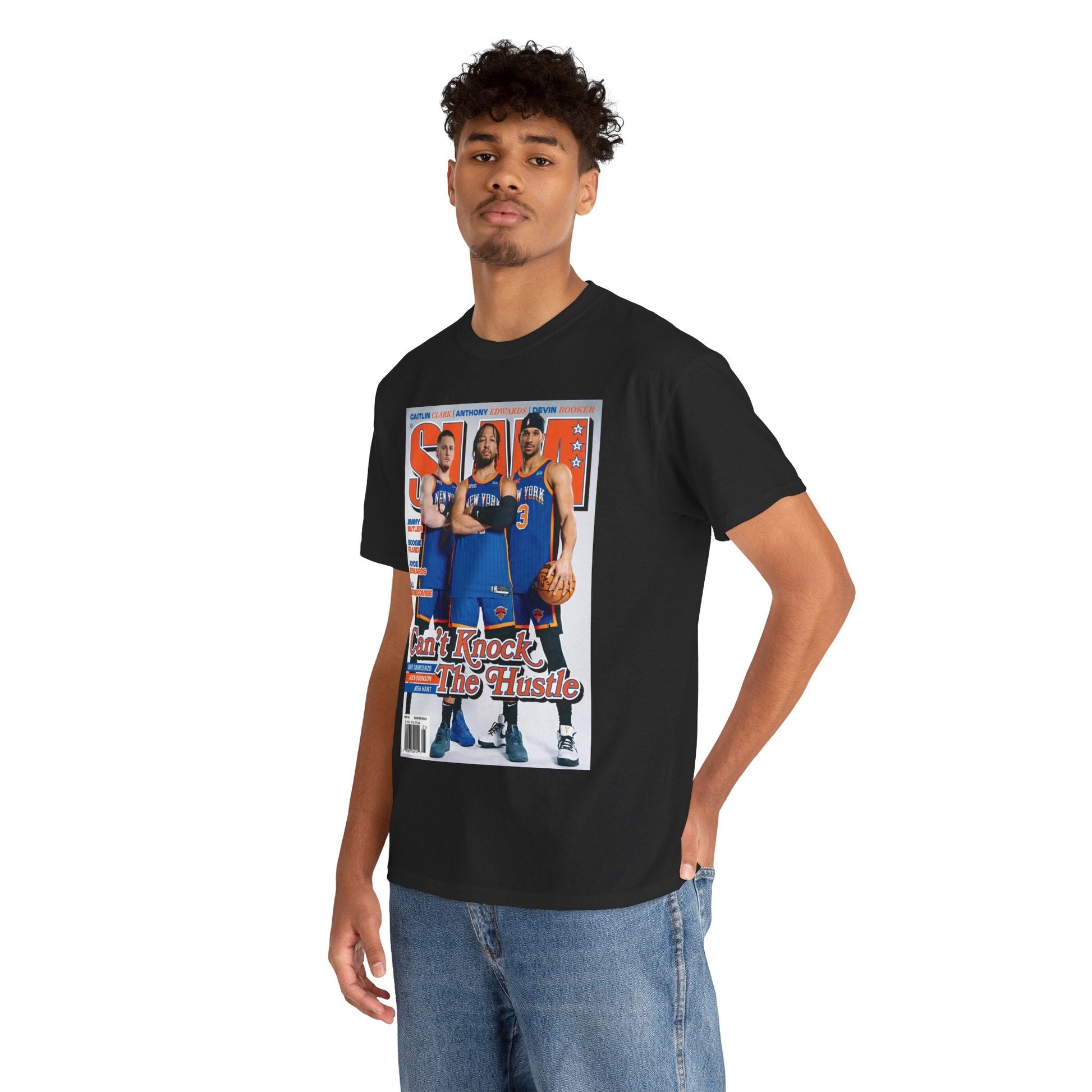 Jalen Brunson Josh Hart Donte DiVincenzo New York Knicks NBA Slam Cover T-Shirt - RetroTeeShop