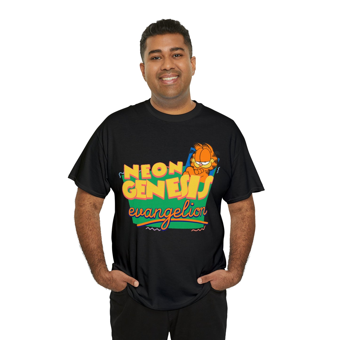 NGE Garfield Neon Genesis Evangelion Essential T-Shirt - RetroTeeShop