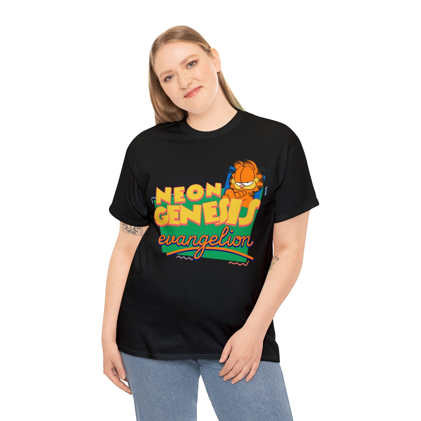 NGE Garfield Neon Genesis Evangelion Essential T-Shirt - RetroTeeShop