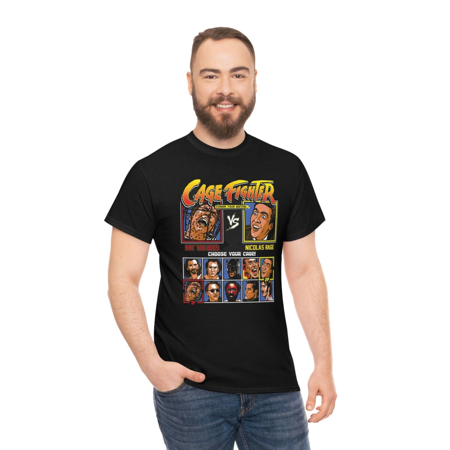 Nicolas Cage Fighter T-Shirt - RetroTeeShop