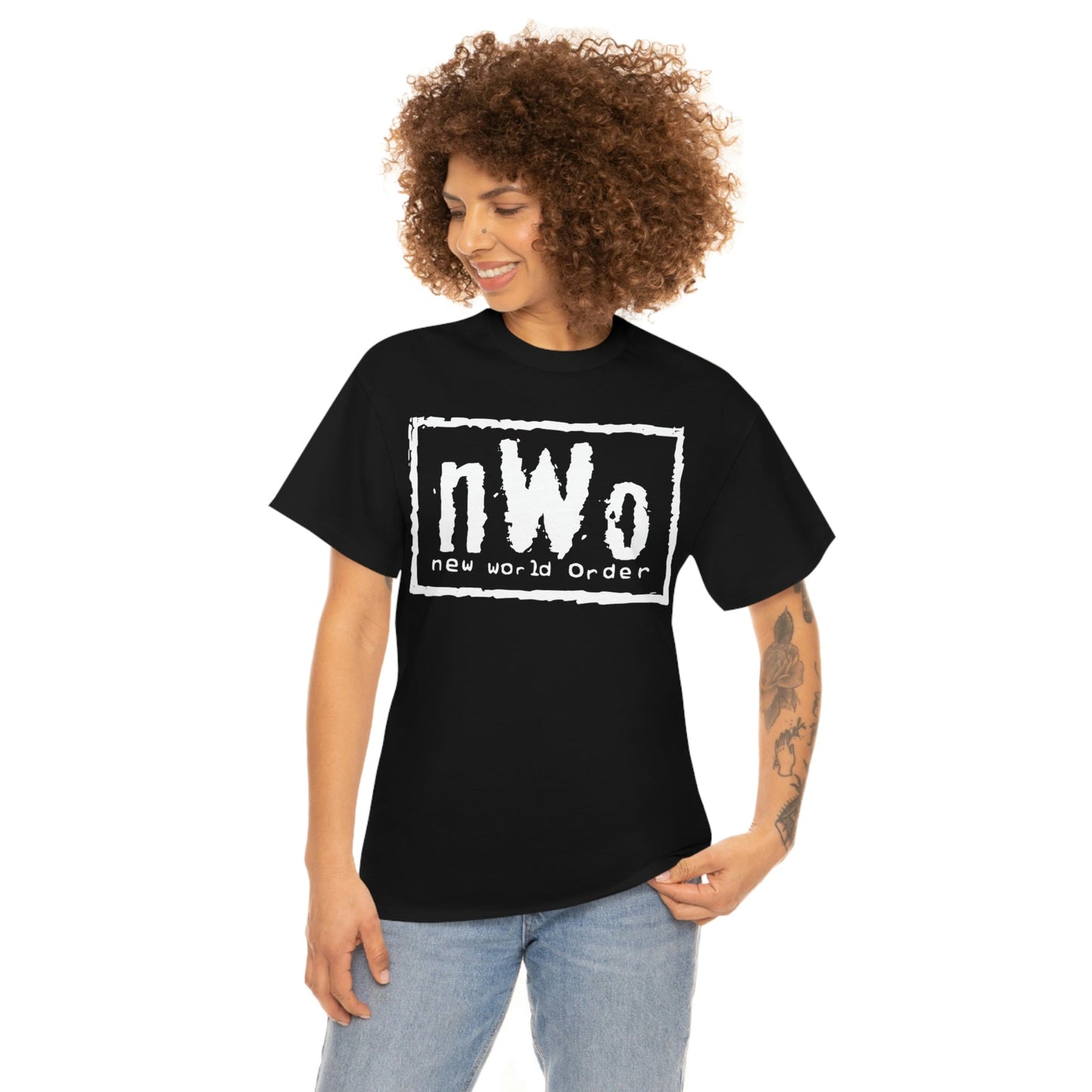 NWO Classic Black And White T-Shirt - RetroTeeShop