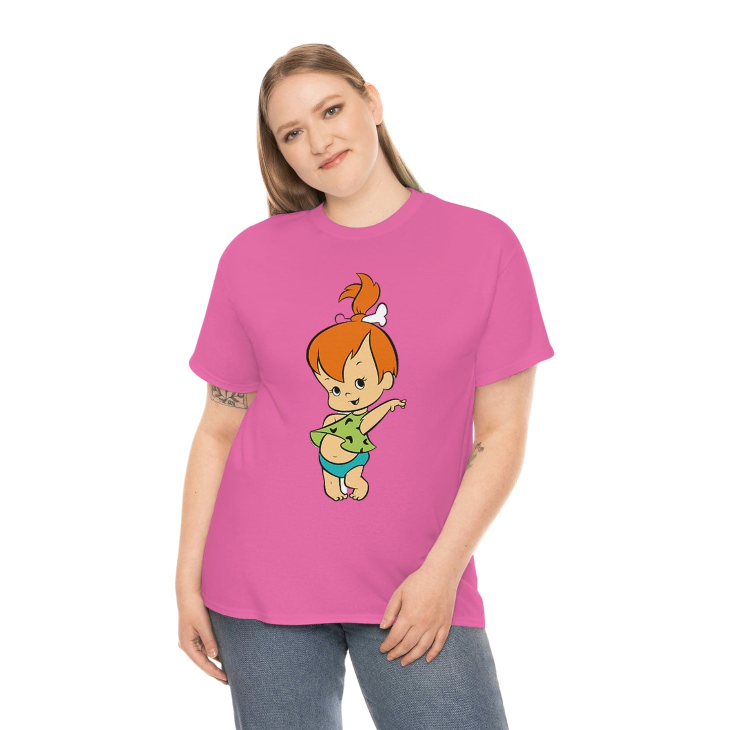 Pebbles Flintstone Pink T-Shirt The Flintstones - RetroTeeShop