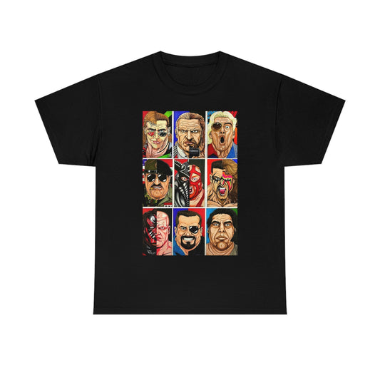 Pro Wrestling Face Art T-Shirt - RetroTeeShop