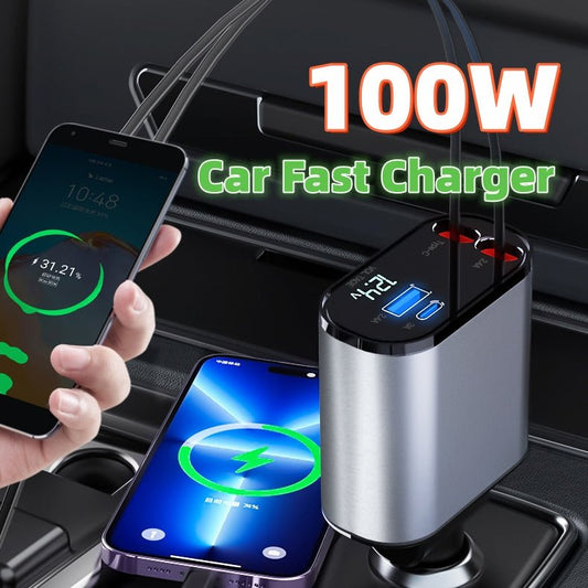 Retractable Fast Car Charger - RetroTeeShop