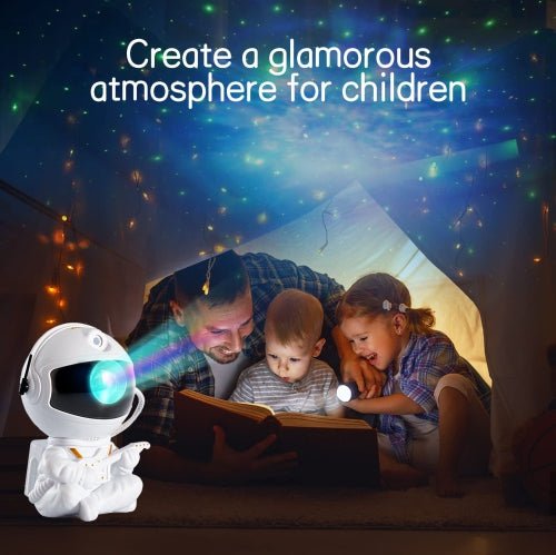 Retro Astronaut Star Projector,Galaxy Light Projector with Remote Control, 360° Adjustable Starry Night Light Projector with Nebul USB Powered - RetroTeeShop