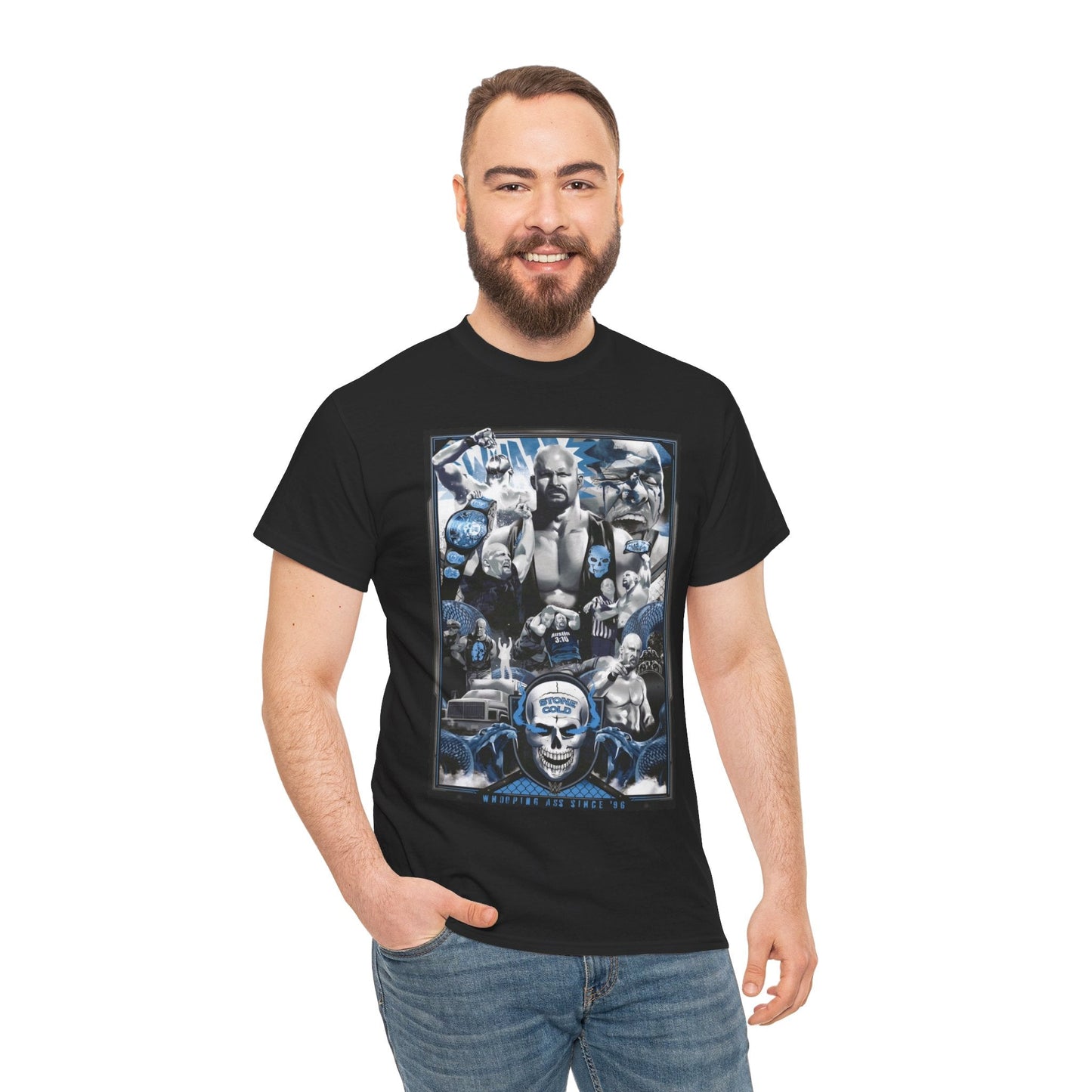 Stone Cold Smoking Skull 96 Limited T - Shirt - RetroTeeShop