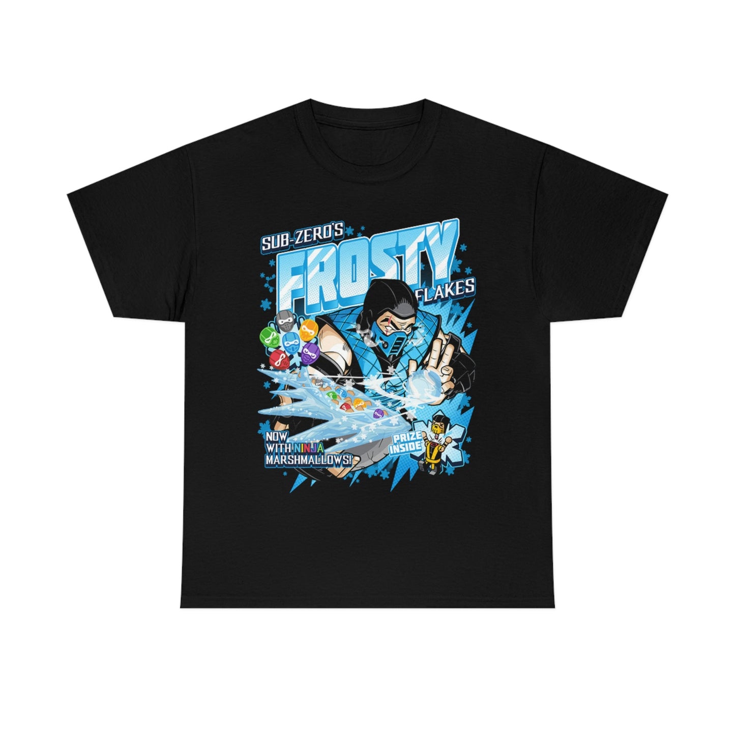 Sub Zero Frosty Flakes Mortal Kombat T-Shirt - RetroTeeShop